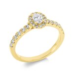Solitaeire 4er-Krappe Gelbgold 18kt 0,65 Diamantringe mit 27 Diamanten - 1FQ61