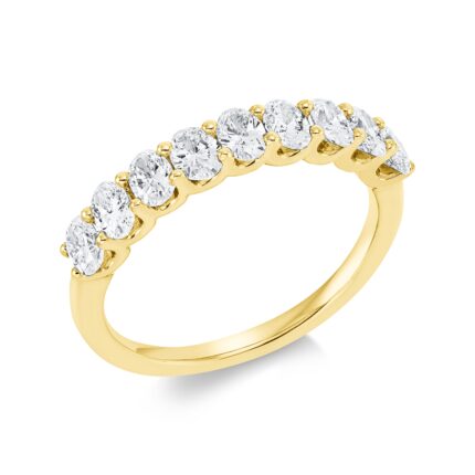 Memoire Gelbgold 18kt 1,19 Diamantringe mit 9 Diamanten - 1FR13