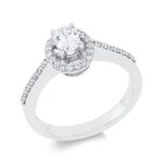 Solitaeire 4er-Krappe Weißgold 18kt 0,57 Diamantringe mit 33 Diamanten - 1FS04