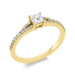 Solitaeire 4er-Krappe Gelbgold 18kt 0,49 Diamantringe mit 27 Diamanten - 1FS09