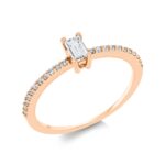 Solitaeire 4er-Krappe Rosegold 18kt 0,32 Diamantringe mit 23 Diamanten - 1FS16