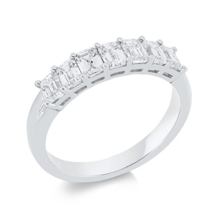 Memoire Weißgold 18kt 1,43 Diamantringe mit 7 Diamanten - 1FU26