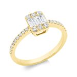 Baguette Gelbgold 18kt 0,49 Diamantringe mit 27 Diamanten - 1FU89