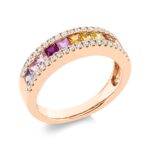 Farbstein Rosegold 18kt 0,30 Diamantringe Farbstein 1,11 ct - 1FV63