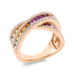 Farbstein Rosegold 18kt 0,61 Diamantringe Farbstein 2,39 ct - 1FV65