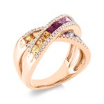 Farbstein Rosegold 18kt 0,33 Diamantringe Farbstein 1,98 ct - 1FV66