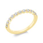 Memoire Gelbgold 18kt 0,50 Diamantringe mit 11 Diamanten - 1FX43