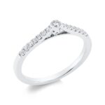 Solitaeire Weißgold 18kt 0,20 Diamantringe mit 15 Diamanten - 1FX64
