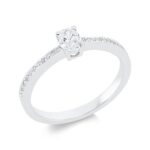 Solitaeire 4er-Krappe Weißgold 18kt 0,40 Diamantringe mit 23 Diamanten - 1FZ46