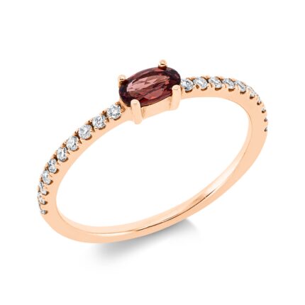 Farbstein Rosegold 18kt 0,16 Diamantringe Farbstein 0,23 ct - 1GD24