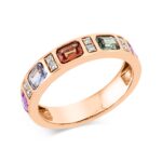 Farbstein Rosegold 18kt 0,08 Diamantringe Farbstein 1,2 ct - 1GD29