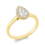 Solitaeire Gelbgold 18kt 0,68 Diamantringe mit 17 Diamanten - 1GD76