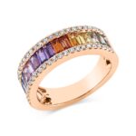 Farbstein Rosegold 18kt 0,31 Diamantringe Farbstein 2,2 ct - 1GE95