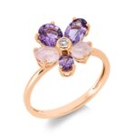 Farbstein Rosegold 18kt 0,03 Diamantringe Farbstein 1,9 ct - 1GG28