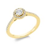 Solitaeire Gelbgold 18kt 0,49 Diamantringe mit 35 Diamanten - 1GG91