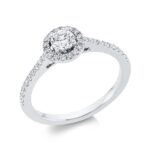 Solitaeire Weißgold 18kt 0,49 Diamantringe mit 35 Diamanten - 1GG91