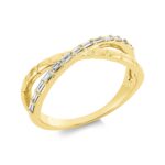 Baguette Gelbgold 18kt 0,13 Diamantringe mit 13 Diamanten - 1GH42
