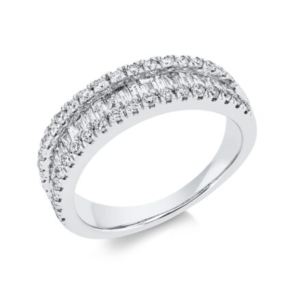 Baguette Weißgold 18kt 1,00 Diamantringe mit 62 Diamanten - 1GH47