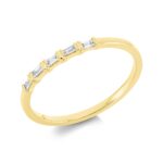 Baguette Gelbgold 18kt 0,07 Diamantringe mit 5 Diamanten - 1GH50