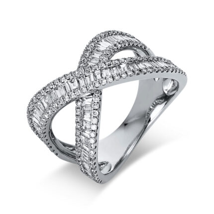 Baguette Weißgold 18kt 1,50 Diamantringe mit 208 Diamanten - 1H405