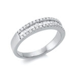 Baguette Platin 95kt 0,46 Diamantringe mit 57 Diamanten - 1K770