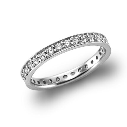 Memoire Weißgold 18kt 0,76 Diamantringe mit 30 Diamanten - 1L090