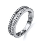 Baguette Weißgold 18kt 0,82 Diamantringe mit 85 Diamanten - 1L248