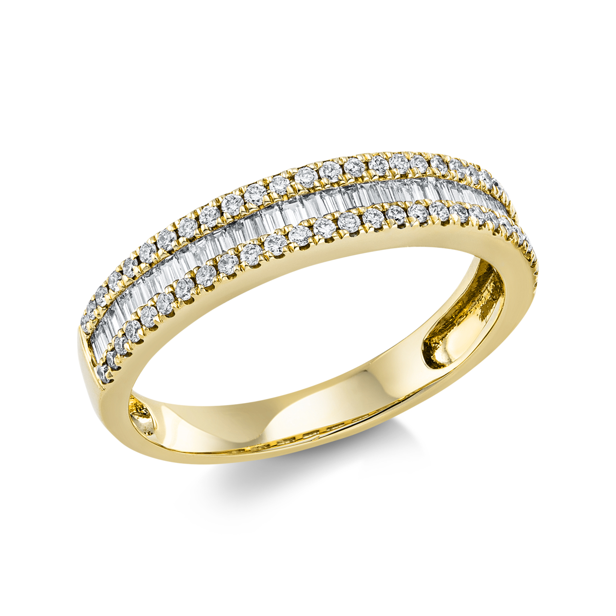 1N098G Baguette Gelbgold 18kt 0,58 Diamantringe mit 88 Diamanten - 1N098 – Bild 1