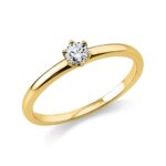 Solitaeire 6er-Krappe Gelbgold 18kt 0,15 Diamantringe mit 1 Diamanten - 1O322