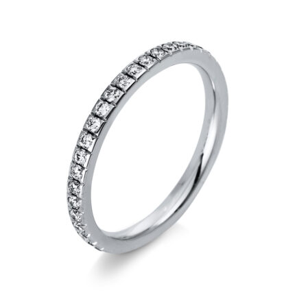 Memoire Weißgold 18kt 0,49 Diamantringe mit 40 Diamanten - 1P944