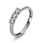 Memoire Weißgold 18kt 0,28 Diamantringe mit 3 Diamanten - 1Q432