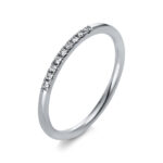 Memoire Weißgold 18kt 0,08 Diamantringe mit 9 Diamanten - 1Q767
