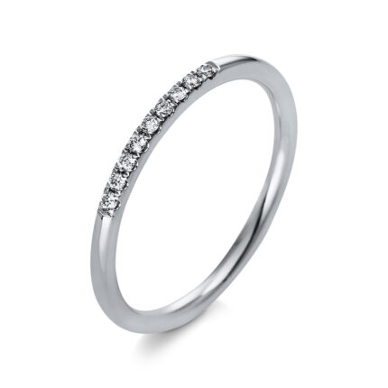 Memoire Weißgold 18kt 0,08 Diamantringe mit 9 Diamanten - 1Q767