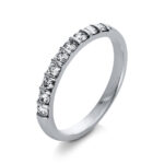 Memoire Weißgold 18kt 0,40 Diamantringe mit 9 Diamanten - 1Q776