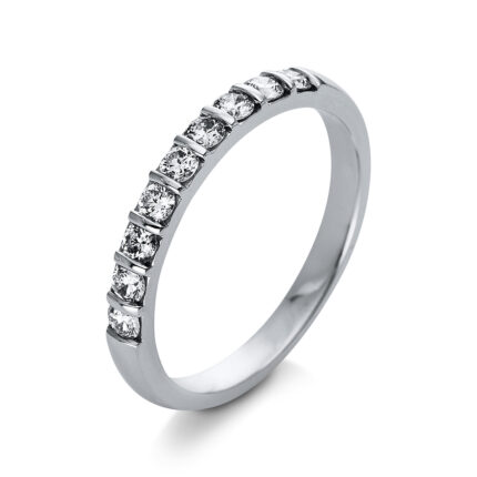Memoire Weißgold 18kt 0,40 Diamantringe mit 9 Diamanten - 1Q776