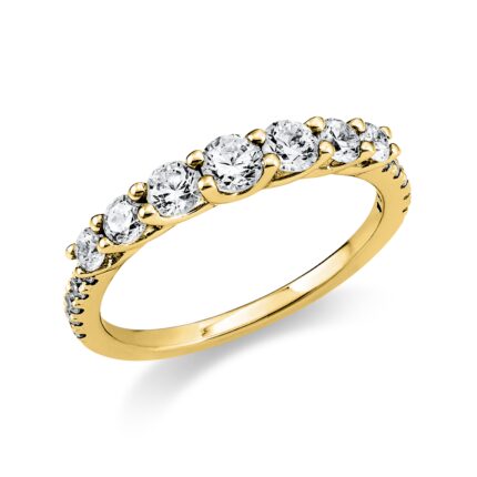 Memoire Gelbgold 18kt 0,82 Diamantringe mit 17 Diamanten - 1T327