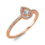 Solitaeire Rosegold 18kt 0,24 Diamantringe mit 43 Diamanten - 1T885