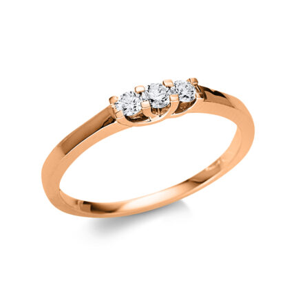 Memoire Rosegold 18kt 0,17 Diamantringe mit 3 Diamanten - 1U509