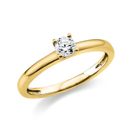 Solitaeire Gelbgold 18kt 0,25 Diamantringe mit 1 Diamanten - 1U522