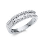 Baguette Weißgold 18kt 0,53 Diamantringe mit 67 Diamanten - 1V088
