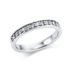 Memoire Weißgold 18kt 0,40 Diamantringe mit 15 Diamanten - 1W842