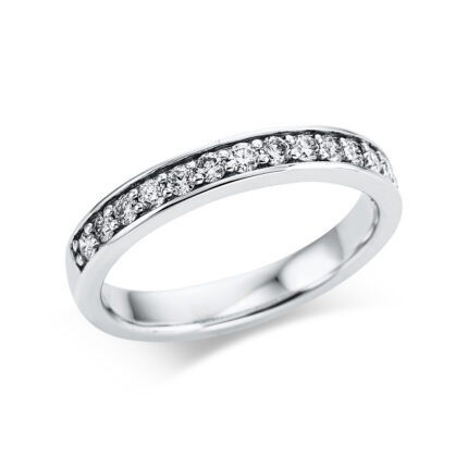 Memoire Weißgold 18kt 0,40 Diamantringe mit 15 Diamanten - 1W842
