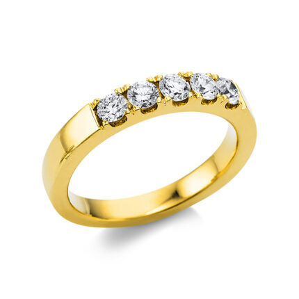 Memoire Gelbgold 18kt 0,55 Diamantringe mit 5 Diamanten - 1Z415