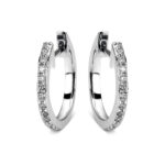 Creolen Weißgold 18kt 0,20 Diamantschmuck mit 26 Diamanten - 2A140