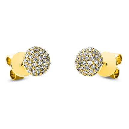 Ohrstecker Gelbgold 18kt 0,42 Diamantschmuck mit 88 Diamanten - 2A229