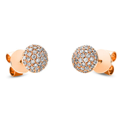 Ohrstecker Rosegold 18kt 0,42 Diamantschmuck mit 88 Diamanten - 2A229