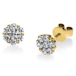 Ohrstecker Gelbgold 18kt 0,84 Diamantschmuck mit 14 Diamanten - 2A371
