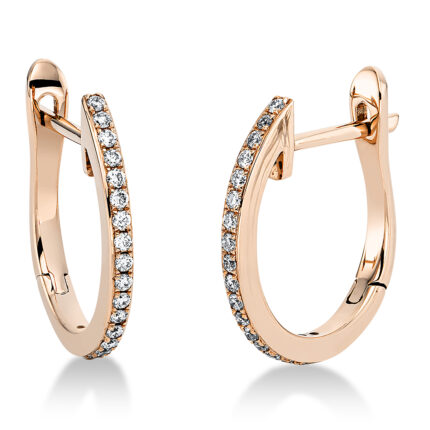 Creolen Rosegold 18kt 0,18 Diamantschmuck mit 36 Diamanten - 2A972