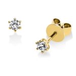 Ohrstecker 6er-Krappe Gelbgold 18kt 0,20 Diamantschmuck mit 2 Diamanten - 2A985