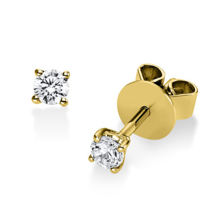 Ohrstecker 4er-Krappe Gelbgold 18kt 0,15 Diamantschmuck mit 2 Diamanten - 2A995